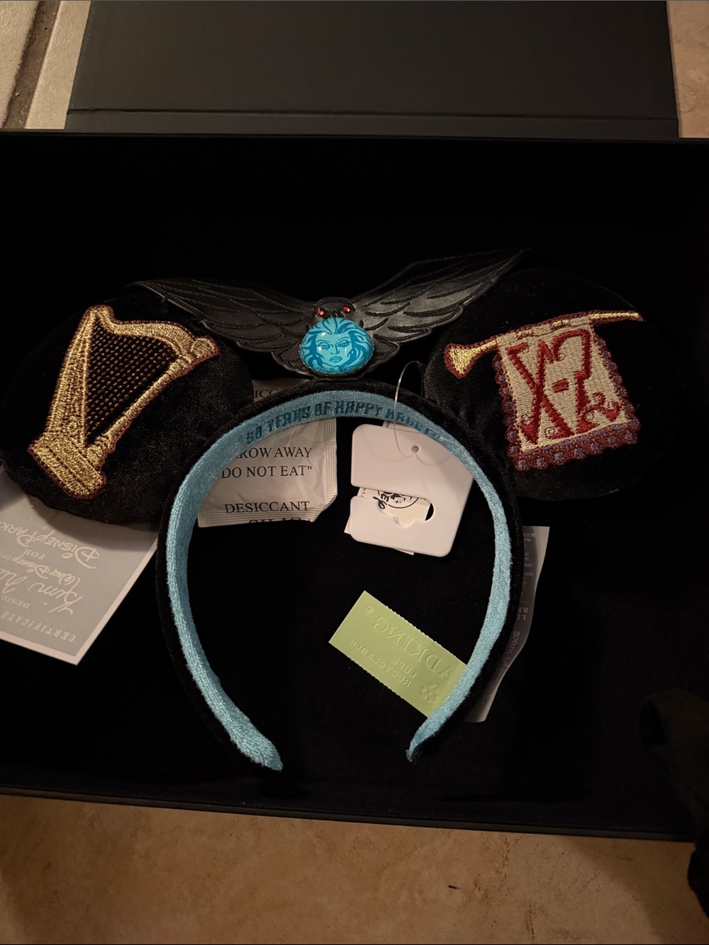 Disney Black Velvet Villain Ears Headband 50th anniversary